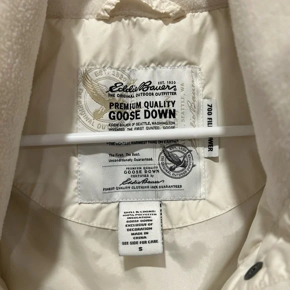 Eddie Bauer Women’s Goose Down Ivory Vest small - Picture 3 of 10